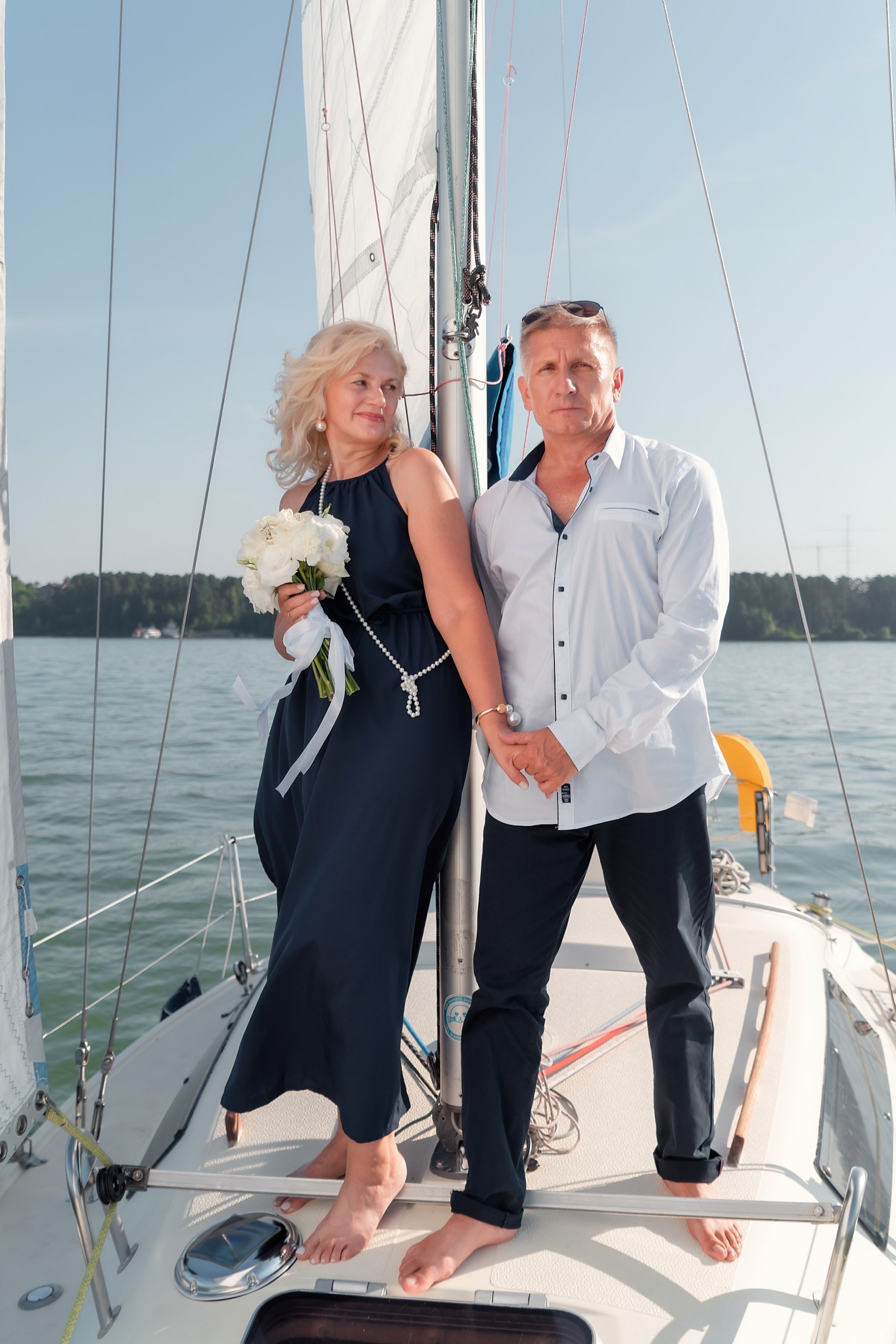 Марина и Вадим на яхте Sierra. Фотограф – Наталия Князева.